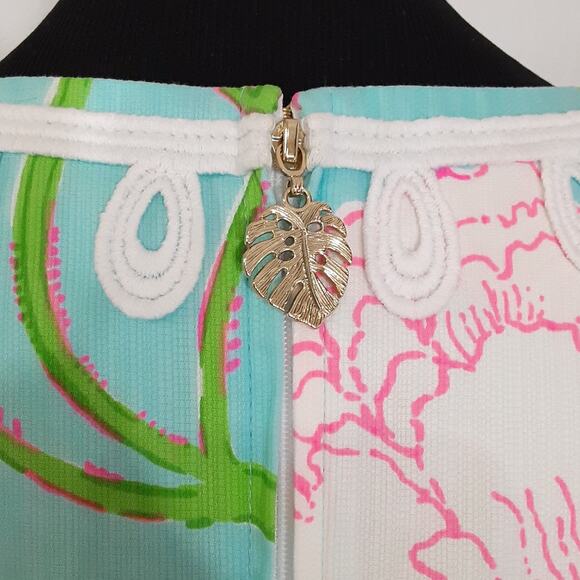 Lilly Pulitzer Sidonie Shift Dress Fresh Water Bursting Blooms Engineered Sz 2 - Picture 6 of 12